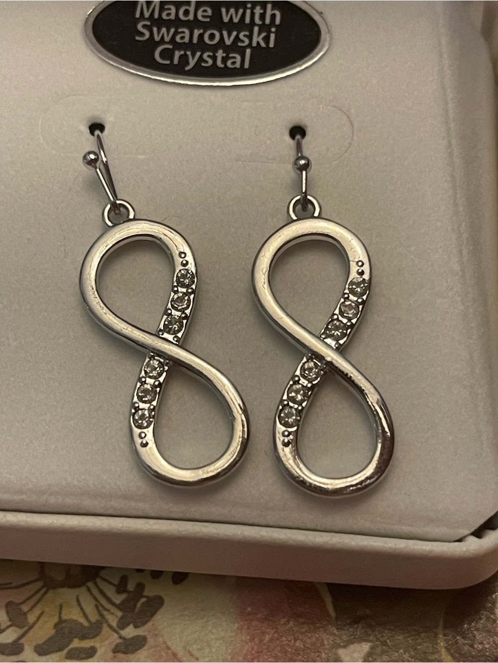 Swarovski Silver Infinity Crystal Set-